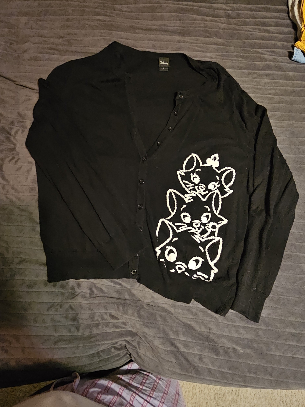 Disney Black Button-Up Cardigan